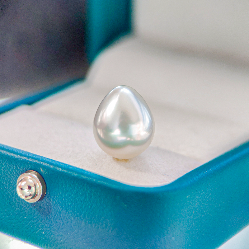 5A 10-14mm Australian White South Sea Drop Pearl, Silky Texture Strong Luster Teardrop Natural Pearl Bead for Pendant Earring Wholesale