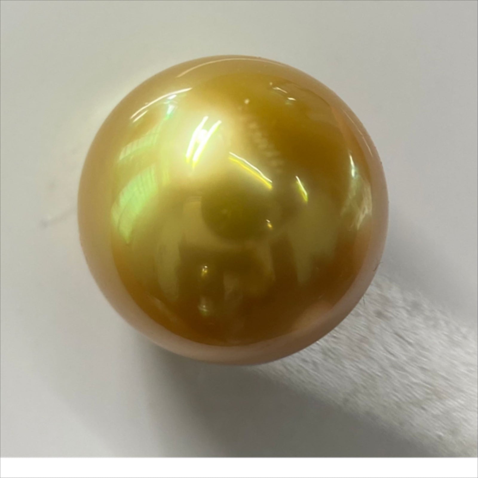 5A 9-15mm Natural Golden South Sea Pearl Bead, Single Undrilled Saltwater Pearl, Round High Luster Luxury Loose Gem for Jewelry Making