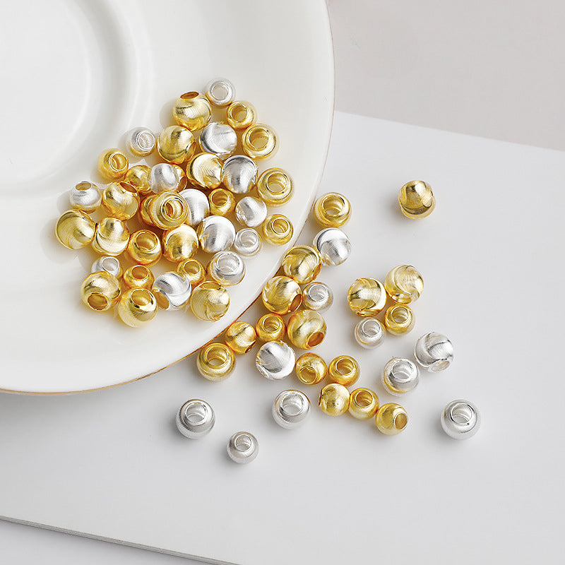 S925 Gold-Plated Cat's Eye Spacer Beads for DIY Jewelry Projects
