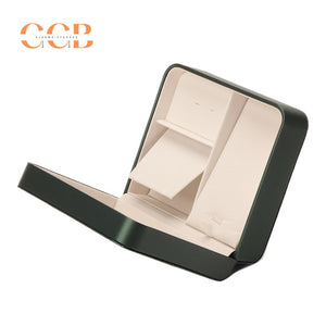 PU leather jewelry set box for necklace ring earrings bracelet display packaging gift box for wedding bridal custom logo bulk order