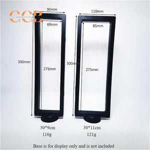 10pcs long clear PE film floating display box transparent plastic packaging case for watch bracelet pen jewelry retail showcase storage