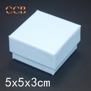10pc Small Matte Jewelry Box 5×5×3 cm (1.9"x1.9"x1.1") | Custom Logo Ring Earring Packaging | Frosted Paper Cardboard
