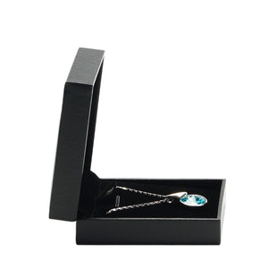 Luxury flip lid jewelry packaging box faux leather paper ring box pendant box bracelet box necklace box long chain box wholesale