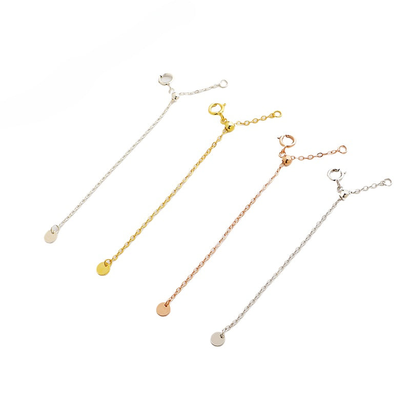 10pcs 8cm S925 Sterling Silver Cross Extension Chain