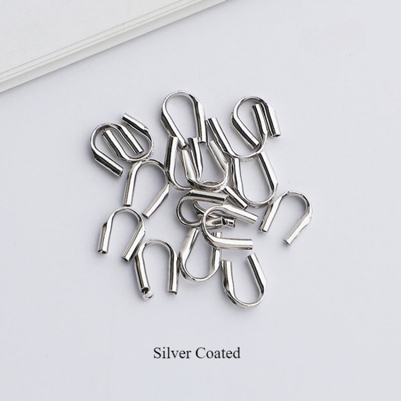 10pcs S925 Sterling Silver U-Shaped Clasp for DIY Bracelet & Necklace Making