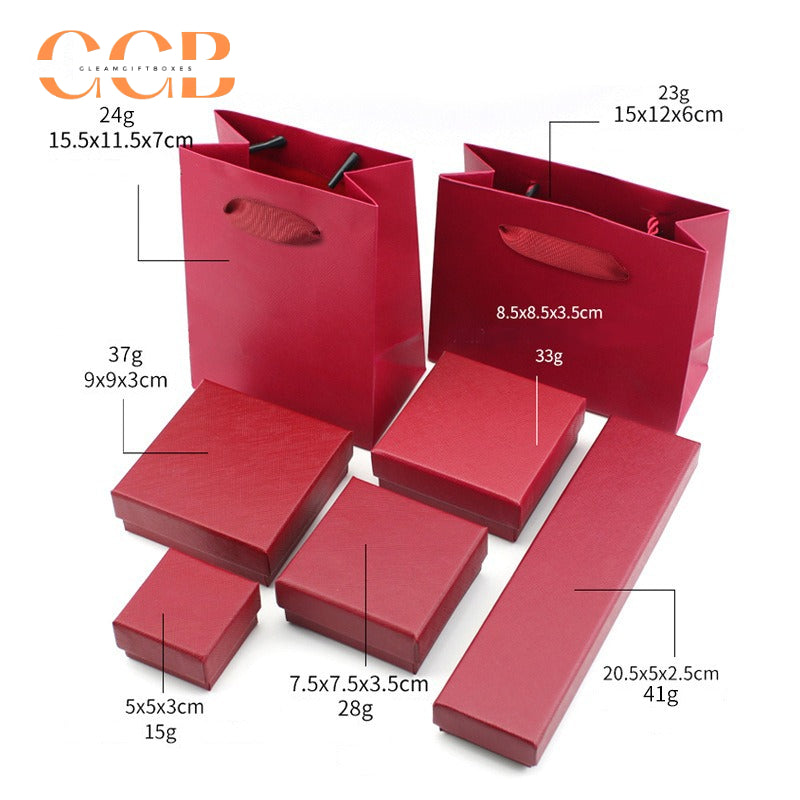 10pcs jewelry gift box and bag set, multi color packaging for rings earrings bracelets, customizable jewelry boxes without logo