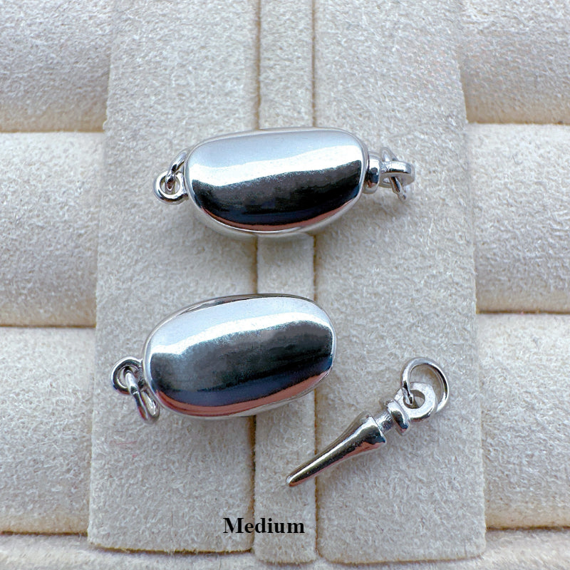 S925 Sterling Silver Bean Clasp