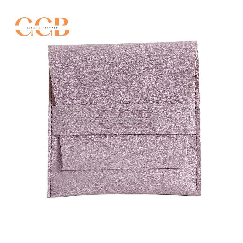 10pcs Purple Vegan Leather Jewelry Flap Bags