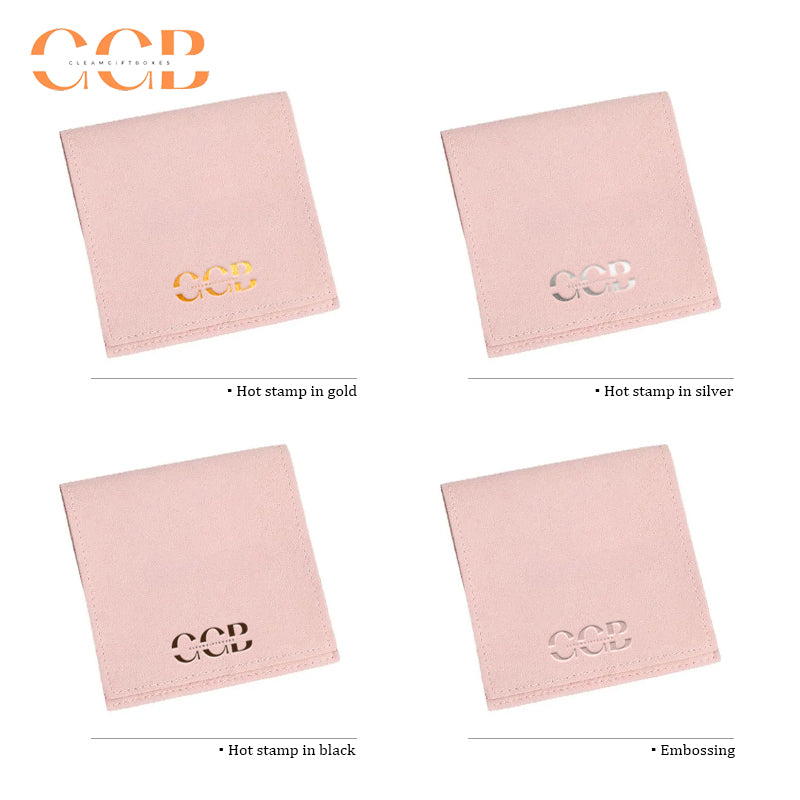 10pcs Pink Microfiber Jewelry Pouches
