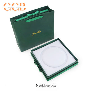 10pcs green and red pearl necklace box set, wholesale jewelry packaging for earrings and bracelets, pearl display tote box collection