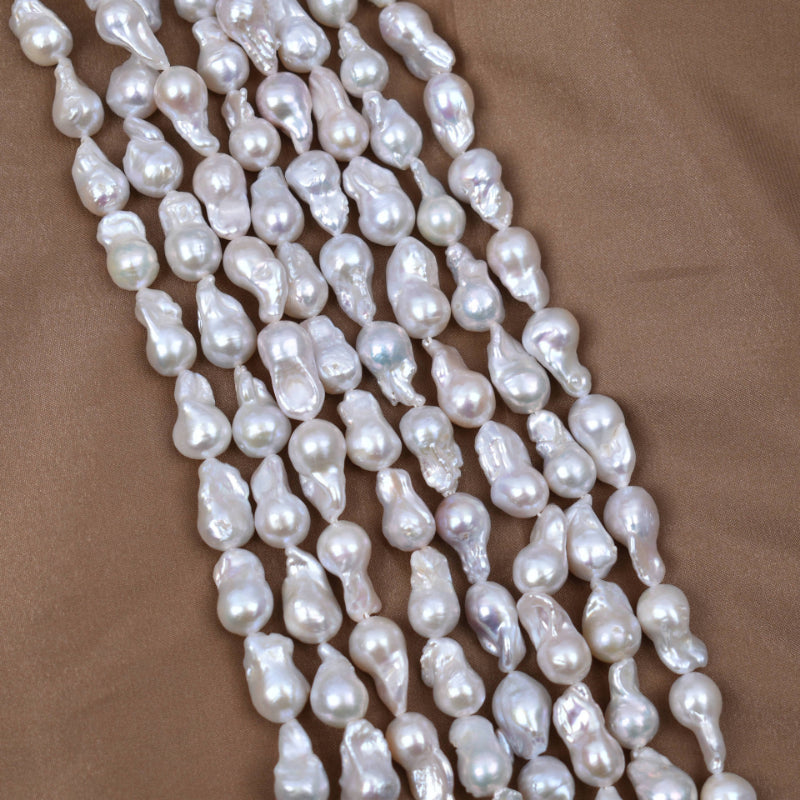 4A 11–18mm Baroque Flameball Pearl Strand, Irregular DIY Pearls Bulk