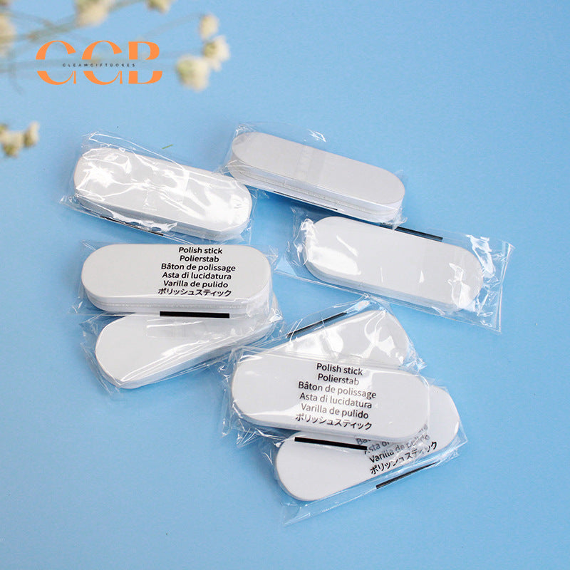 100 pcs 2x5.5cm double sided silver polishing stick mini size jewelry buffing tool, logo printable polishing bar for gold silver jewelry care bulk