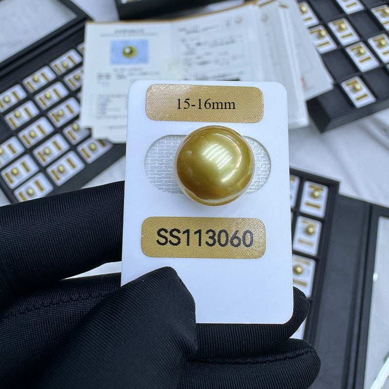 5A 11–18mm Deep Golden South Sea Pearl, Undrilled Philippine Bead