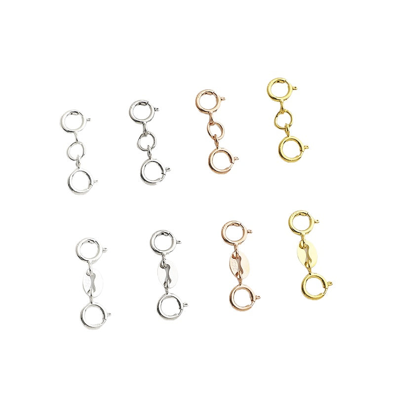 10pcs 5mm S925 Sterling Silver Double Spring Buckle, DIY Jewelry Clasp Accessories