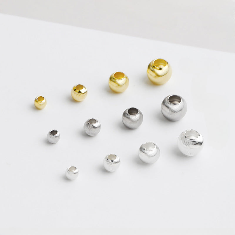 S925 Gold-Plated Cat's Eye Spacer Beads for DIY Jewelry Projects