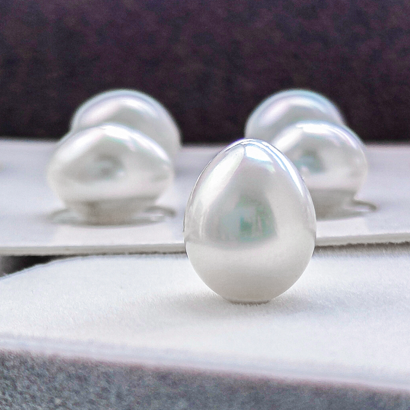 5A 10-14mm Australian White South Sea Drop Pearl, Silky Texture Strong Luster Teardrop Natural Pearl Bead for Pendant Earring Wholesale