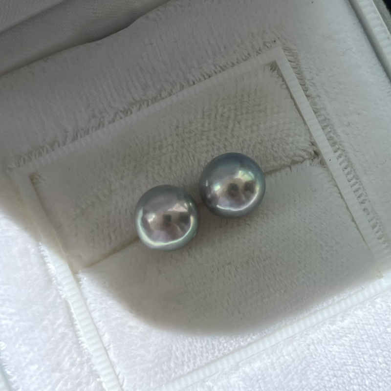 3A 4-10mm Grey Akoya Baroque Pearl, Natural Tone Loose Pearl with Strong Luster, Undrilled Half Drilled 1mm or Fully Drilled 0.7mm