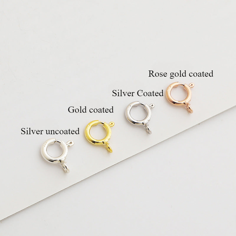 10pcs 5-8mm S925 Sterling Silver Open Spring Buckle
