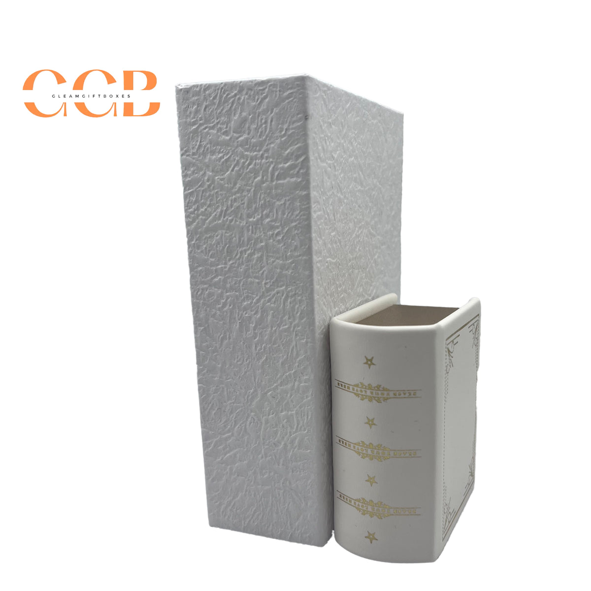 White Book Shape Jewelry Box