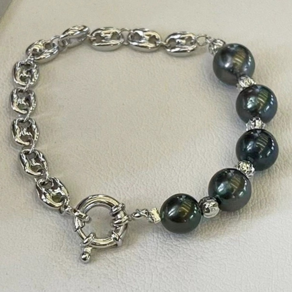 S925 sterling silver half chain buckle