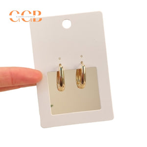 50pcs 6x9cm hollow design earring display cards with hanging hole double stud dangle set jewelry packaging card for retail and wholesale