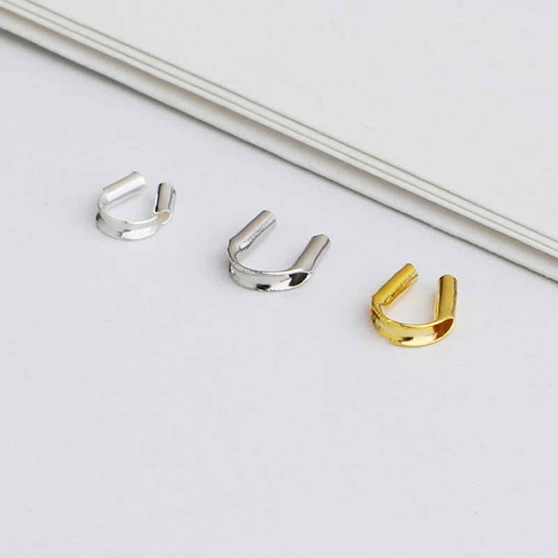 10pcs S925 Sterling Silver U-Shaped Clasp for DIY Bracelet & Necklace Making