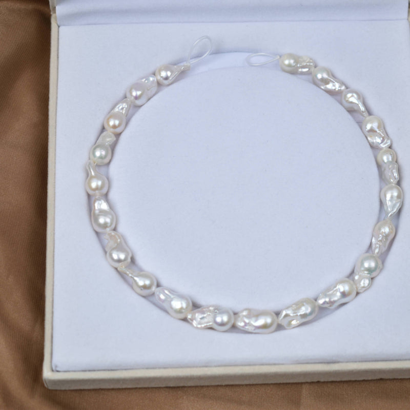 4A 11–18mm Baroque Flameball Pearl Strand, Irregular DIY Pearls Bulk