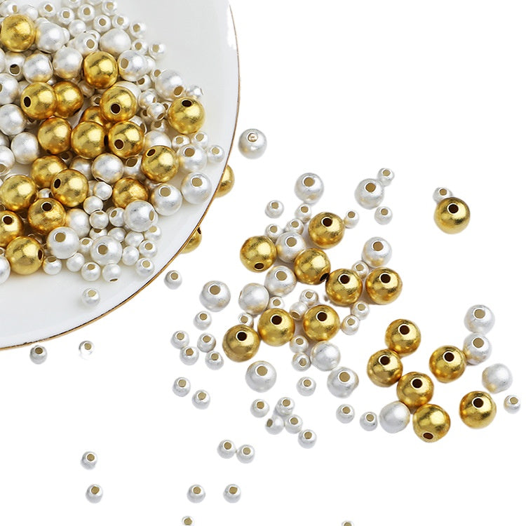 50pcs 2-6mm S925 Sterling Silver Frosted Matte Spacer Beads