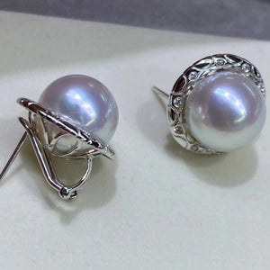 5A 8-14mm Australian South Sea White Pearl, Natural Round Undrilled Loose Pearl for Custom Ring Pendant Earrings, High Luster No Blemish
