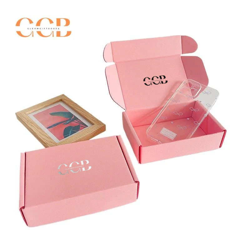 10pcs Pink Corrugated Shipping Boxes for Jewelry Packaging
