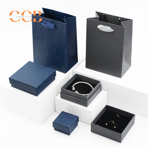 10pcs blue and grey jewelry box set, luxury packaging for rings earrings bracelets, customizable jewelry gift boxes without logo