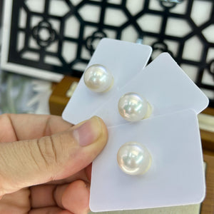 4A 8-14mm Australian South Sea White Pearl, Natural Round Undrilled Loose Pearl for Custom Jewelry, Strong Cool White Luster Near Flawless