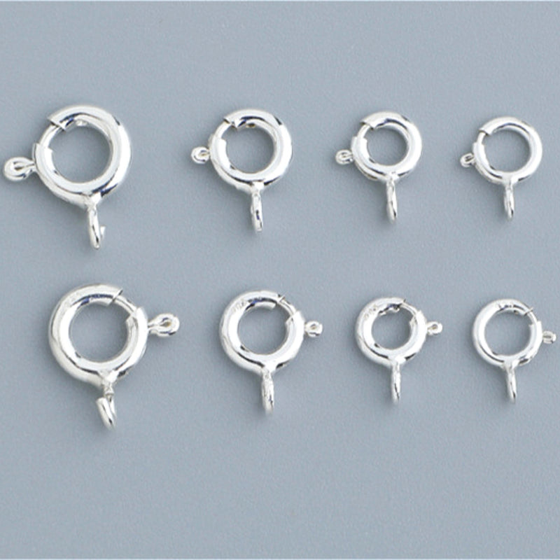 S925 Sterling Silver Spring Buckle for Bracelet & Necklace DIY