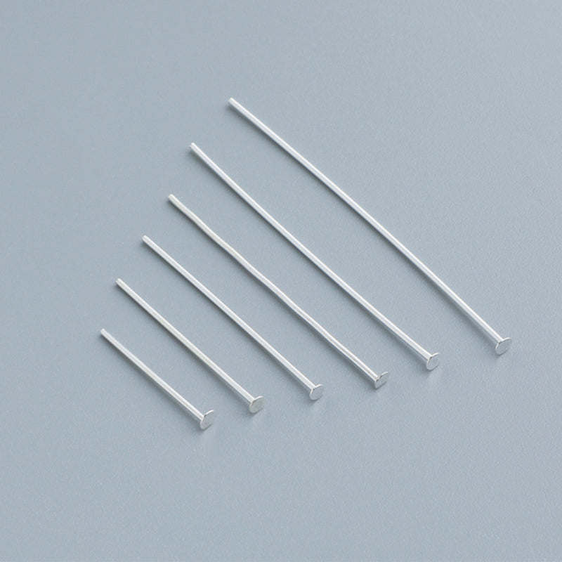 20pcs 15-40mm S925 Sterling Silver Round Head, 9-Shaped, T-Pin Needles