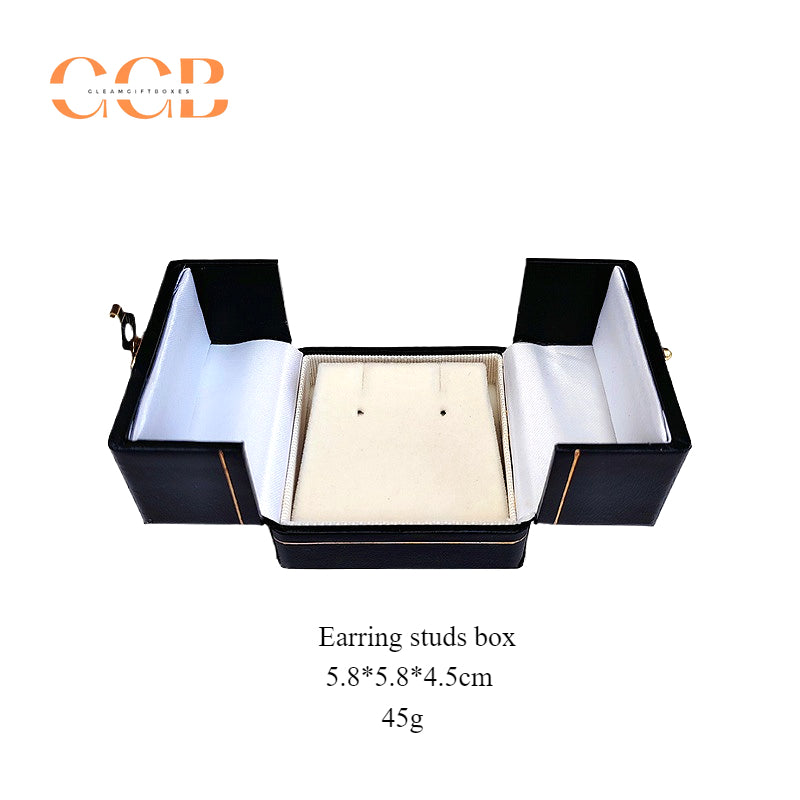 Vintage dark blue double door mini jewelry box for proposal