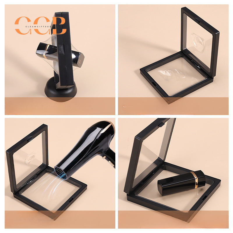 20pcs PE Floating Display Frame for Jewelry, Transparent Suspended Box