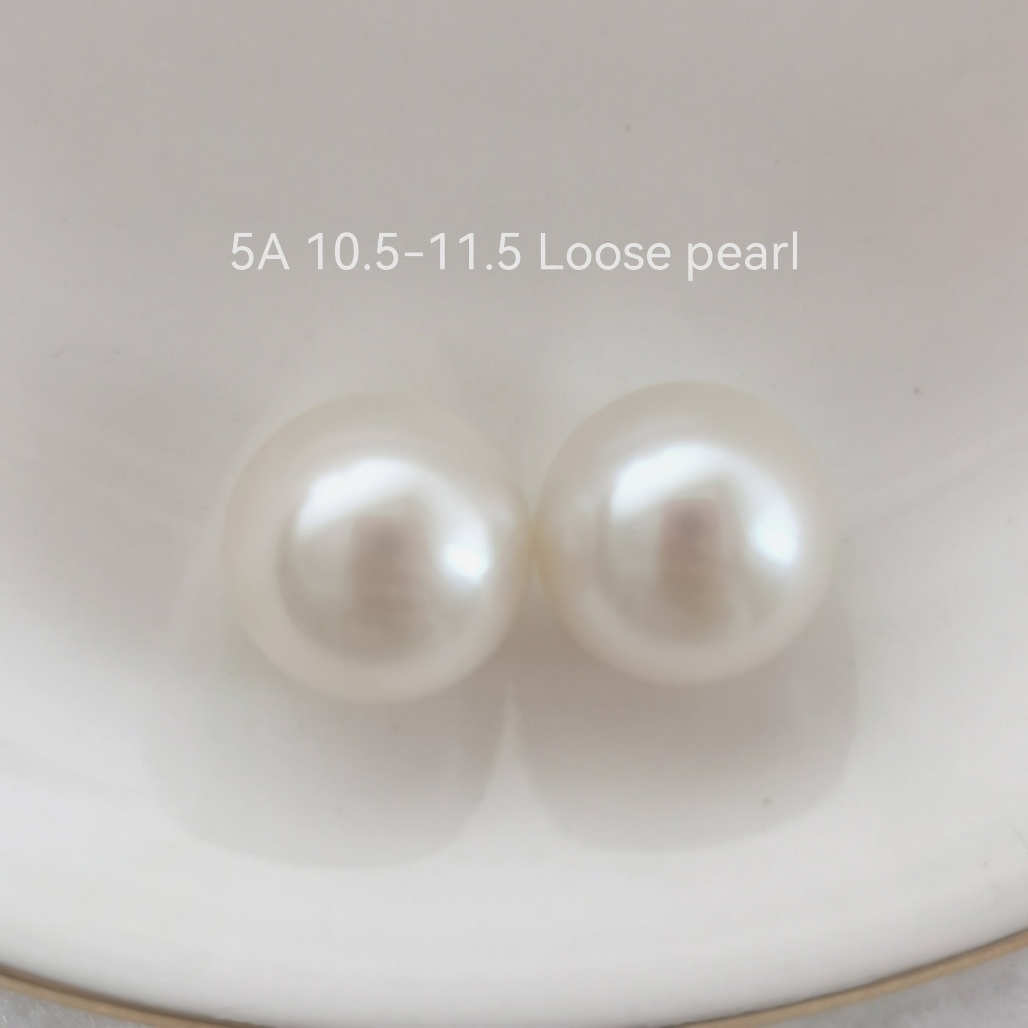 5A 1pc White round 10.5-11.5mm freshwater pearls