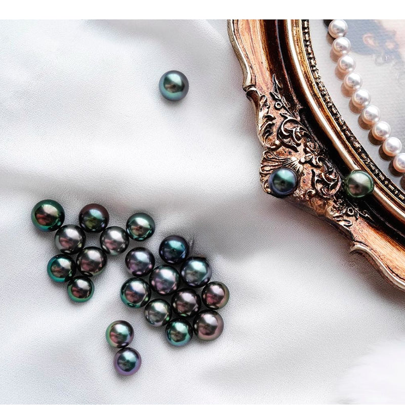 5A Tahitian Black Pearl Earrings 8–14mm in 18K Solid Gold