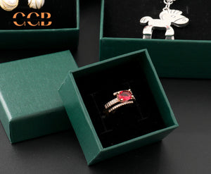 10pcs Dark Green Textured Jewelry Gift Boxes, Wholesale Packaging for Necklace, Earrings, Ring & Small Gifts