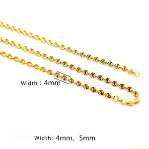 316L stainless steel chain, Bold Sun Etched Pattern Circle Disc Chain