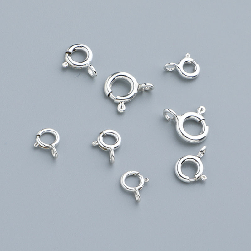 S925 Sterling Silver Spring Buckle for Bracelet & Necklace DIY