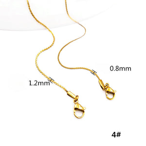 Stainless steel 18k golad plated chain 45cm
