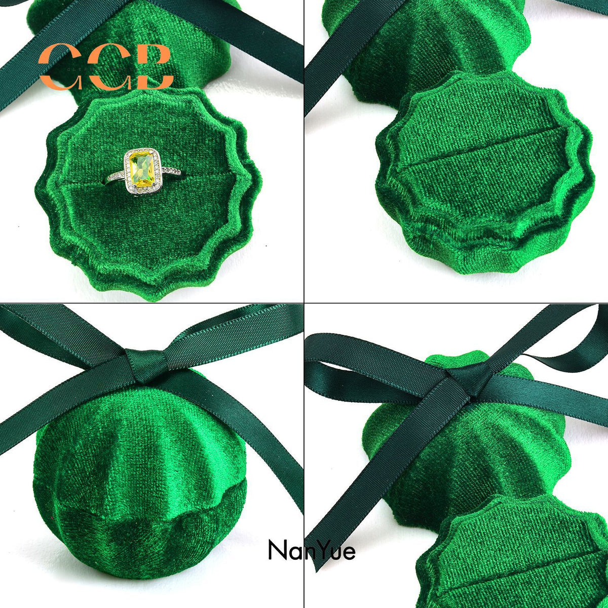 Velvet pumpkin shaped ring box