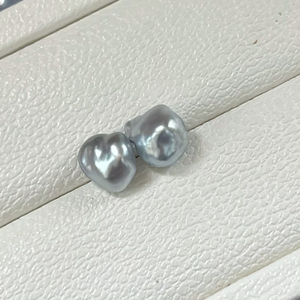 3A 2-12mm Platinum Grey Tahitian Keshi Pearl, Natural Loose Saltwater Pearl with Good Luster, Undrilled Half Drilled 1mm or Fully Drilled 0.7mm