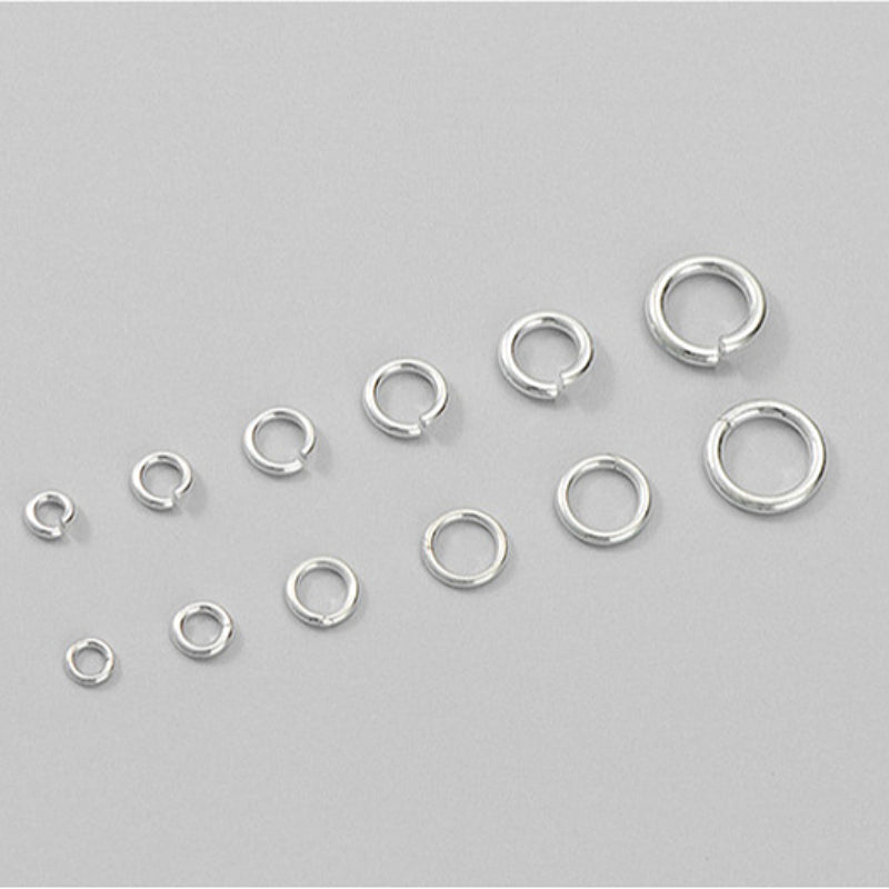 3-10mm 20pcs S925 Sterling Silver Open & Closed Jump Ring Accessories