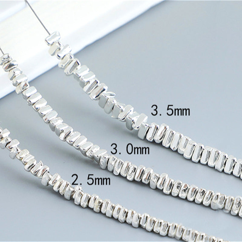 10pcs S925 Silver Triangle Spacer Beads
