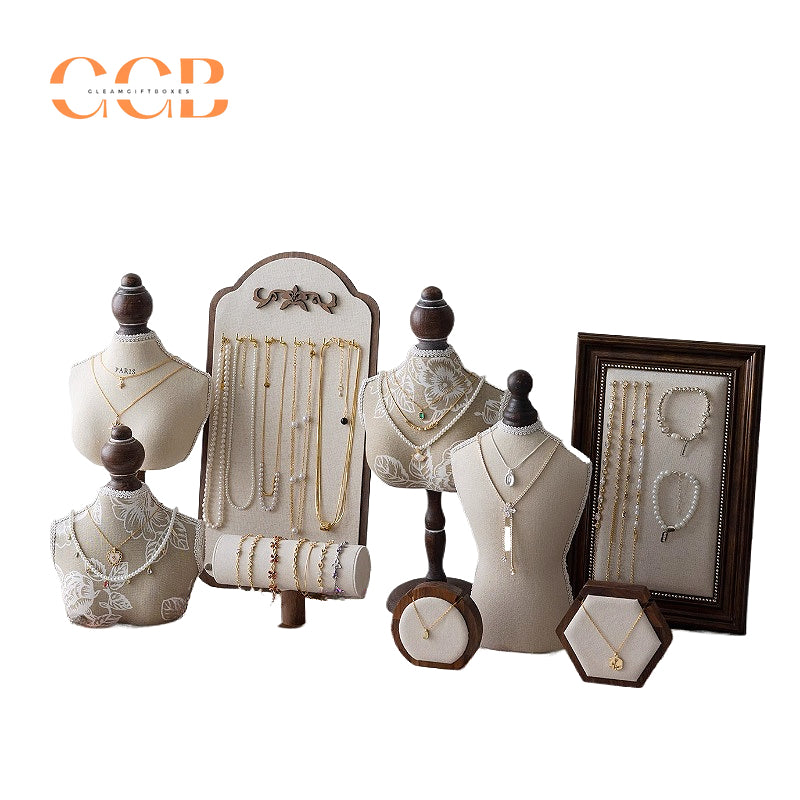 Vintage Jewelry Display Stand for Necklace Earrings Bracelet Shop Props