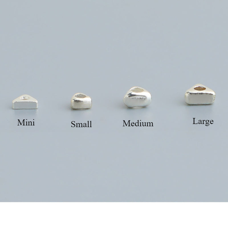 10pcs S925 Silver Triangle Spacer Beads