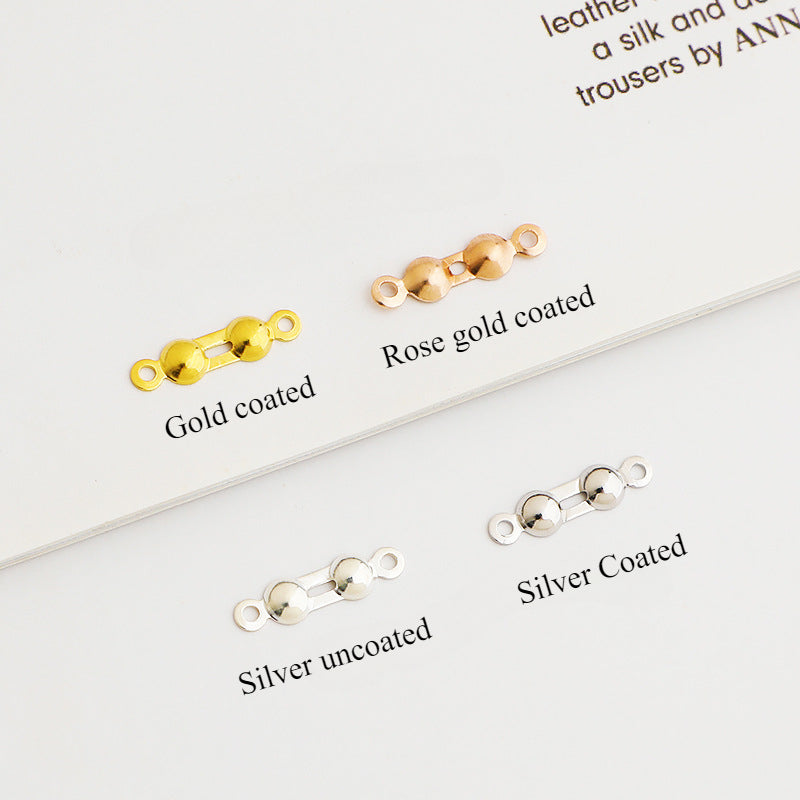 10pcs Double Ball Connector Clasp -2.5,3.5mm