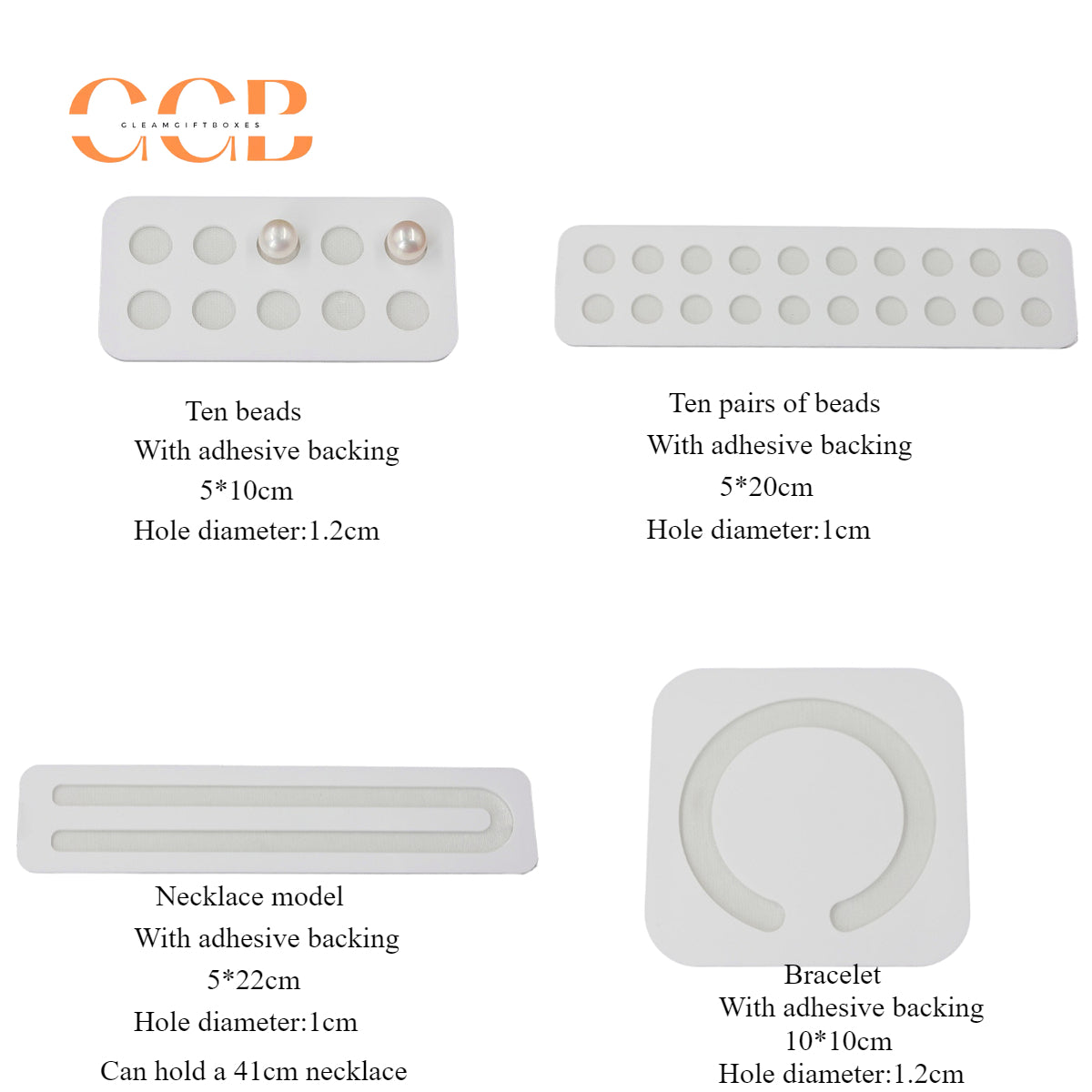 Acrylic pearl display board for loose bead arrangement